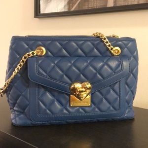 LOVE MOSCHINO Quilted Blue Bag
